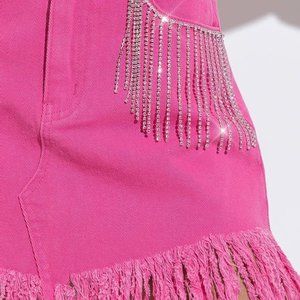 NWT Sparkling Bling Swarovski Rhinestone Barbie Halloween Costume Pink S…